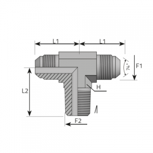 Адаптер -тройник 2 x AG-JIC / 1 x AG-NPT (центральное соединение). (TMJ.MN.P)